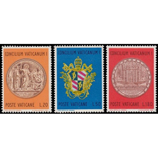 REL/S Vaticano 502/04 1970 Centenario del Concilio Vaticano I MNH