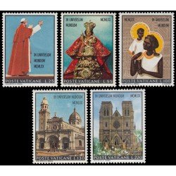 REL/S Vaticano 513/17 1970 Visita de S S Pablo VI a las Filipinas y Australia MNH REL/S Vaticano 513/17 1970 Visita de S S Pablo VI a las Filipinas y Australia MNH