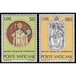 REL/S Vaticano 531/32 1971 Milenario de St. Etienne rey de Hungría MNH REL/S Vaticano 531/32 1971 Milenario de St. Etienne rey de Hungría MNH