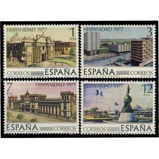 España Spain 2439/42 1977 Hispanidad Guatemala MNH España Spain 2439/42 1977 Hispanidad Guatemala MNH