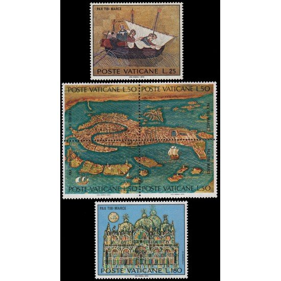REL/S Vaticano 536/41 1972 Salvar Venecia UNESCO MNH