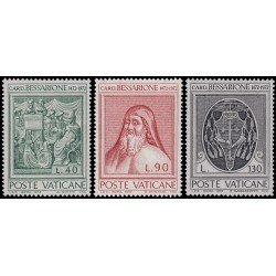 REL/S Vaticano 549/51 1972 5º Centenario de la muerte del Cardenal Bessarione MNH REL/S Vaticano 549/51 1972 5º Centenario de la muerte del Cardenal Bessarione MNH
