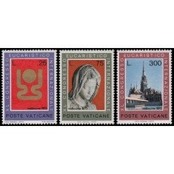 Vaticano 552/54 1973 40 Congreso eucarístico internacional Emblema Catedral Virgen MNH Vaticano 552/54 1973 40 Congreso eucarístico internacional Emblema Catedral Virgen MNH