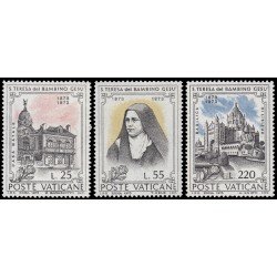 REL/S Vaticano 555/57 1973 Centenario de Sta. Teresa del niño Jesús Casa Retrato Basílica MNH REL/S Vaticano 555/57 1973 Centenario de Sta. Teresa del niño Jesús Casa Retrato Basílica MNH