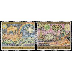 Vaticano 569/70 1974 Centenario del UPU Mocaicos MNH Vaticano 569/70 1974 Centenario del UPU Mocaicos MNH