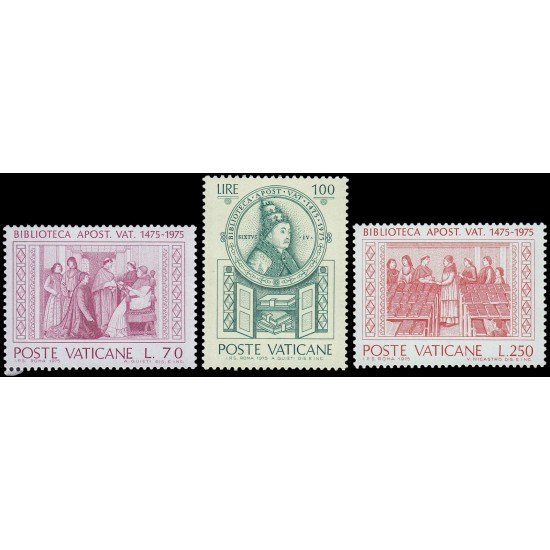 Vaticano 603/05 1975 5º Centenario de la Biblioteca vaticana MNH