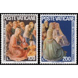 Vaticano 609/10 1975 Año internacional de la mujer Cuadros de Beato Angelico MNH Vaticano 609/10 1975 Año internacional de la mujer Cuadros de Beato Angelico MNH