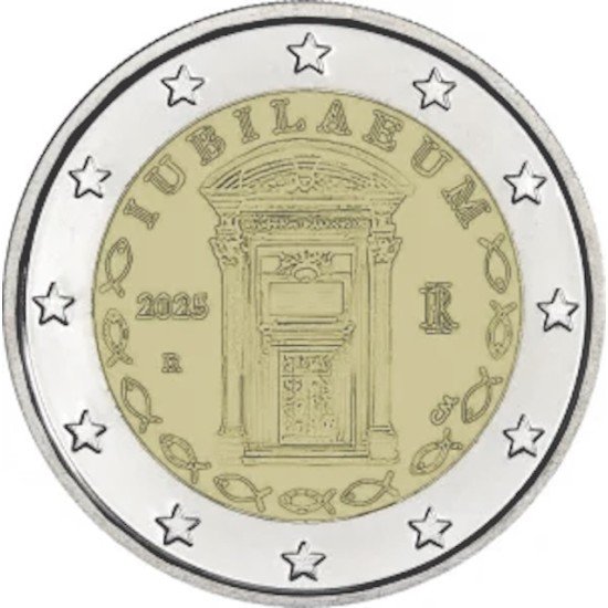 Italia 2025 2 € euros conmemorativos Jubileo 2025 Italia 2025 2 € euros conmemorativos Jubileo 2025