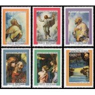 Vaticano 616/21 1976 Celebración de la transfiguración Cuadros de Rafael MNH
