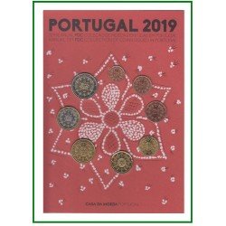 Portugal 2019 Cartera Oficial Monedas € euro Set Card Portugal 2019 Cartera Oficial Monedas € euro Set Card