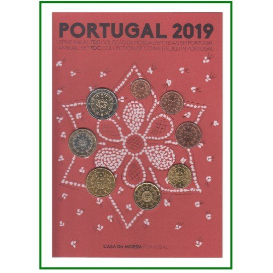 Portugal 2019 Cartera Oficial Monedas € euro Set Card Portugal 2019 Cartera Oficial Monedas € euro Set Card