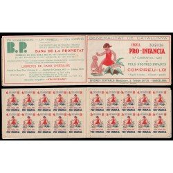 Catalunya Catalonia 1935 Pro-Infancia Carnet con 20 sellos de 5 céntimos Catalunya Catalonia 1935 Pro-Infancia Carnet con 20 sellos de 5 céntimos