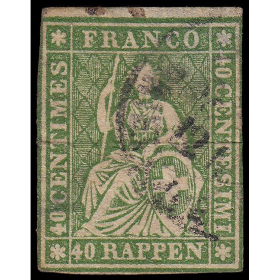 Suiza Switzerland 30 854-62 Helvetia sentada Usado Suiza Switzerland 30 854-62 Helvetia sentada Usado