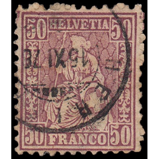 Suiza Switzerland 48 1867-78 Helvetia sentada Usado Suiza Switzerland 48 1867-78 Helvetia sentada Usado