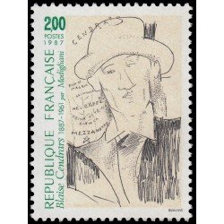 France Francia 2497 1987 Centenario del nacimiento de Blaise Cendrars MNH France Francia 2497 1987 Centenario del nacimiento de Blaise Cendrars MNH