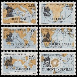 France Francia 2517/22 1987 Grandes navegantes franceses MNH France Francia 2517/22 1987 Grandes navegantes franceses MNH