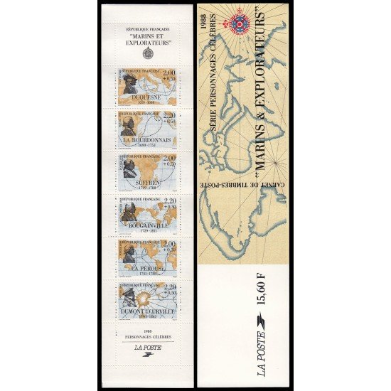 France Francia BC2523 1988 Grandes navegantes franceses MNH France Francia BC2523 1988 Grandes navegantes franceses MNH