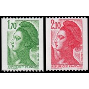 France Francia 2321/22 1984 Libertad Delacroix MNH France Francia 2321/22 1984 Libertad Delacroix MNH