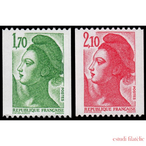 France Francia 2321/22 1984 Libertad Delacroix MNH