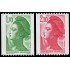 France Francia 2321/22 1984 Libertad Delacroix MNH
