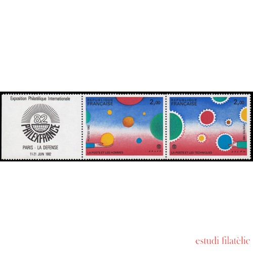 France Francia P2200A 1982 PHILEXFRANCE Exposición filatélica internacional MNH