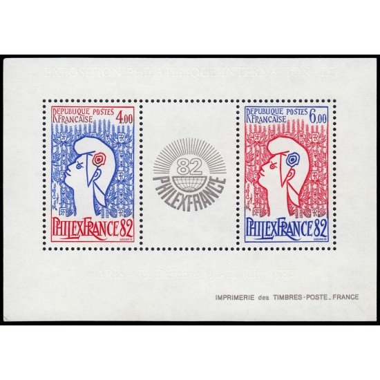 France Francia HB 8 1982 Philexfrance Exposición filatélica internacional MNH