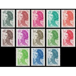 France Francia 2178/90 1982 Libertad Delacroix MNH France Francia 2178/90 1982 Libertad Delacroix MNH