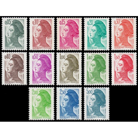 France Francia 2178/90 1982 Libertad Delacroix MNH