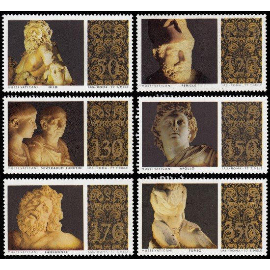 Vaticano 638/43 1977 Museo del Vaticano Esculturas MNH