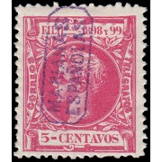 Islas Marianas 3 1899 Alfonso XIII Sello auténtico Sobrecarga falsa MH