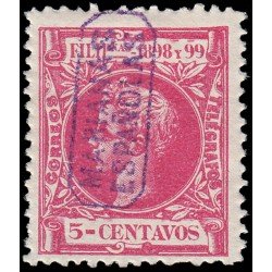 Islas Marianas 3 1899 Alfonso XIII Sello auténtico Sobrecarga falsa MH Islas Marianas 3 1899 Alfonso XIII Sello auténtico Sobrecarga falsa MH