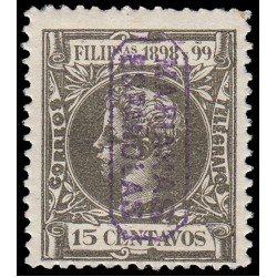 Islas Marianas 6 1899 Alfonso XIII Sello auténtico Sobrecarga falsa MH Islas Marianas 6 1899 Alfonso XIII Sello auténtico Sobrecarga falsa MH