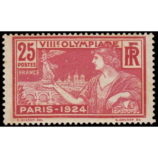France Francia 184 1924 Juegos Olímpicos París MNH France Francia 184 1924 Juegos Olímpicos París MNH