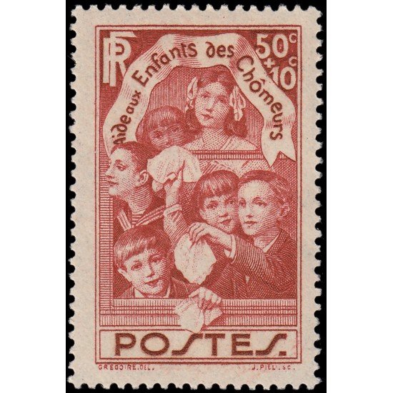 France Francia 312 1936 Pro niños de los parados MH France Francia 312 1936 Pro niños de los parados MH