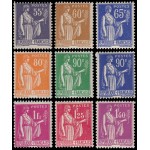 France Francia 363/71 1937-39 Tipo Paz MNH