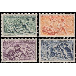 France Francia 859/62 1949 Bajorrelieves de la Fontaine de Bouchardon MNH France Francia 859/62 1949 Bajorrelieves de la Fontaine de Bouchardon MNH