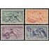 France Francia 859/62 1949 Bajorrelieves de la Fontaine de Bouchardon MNH
