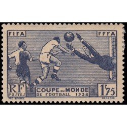 France Francia 396 1938 Copa Mundial de fútbol Paris MH France Francia 396 1938 Copa Mundial de fútbol Paris MH