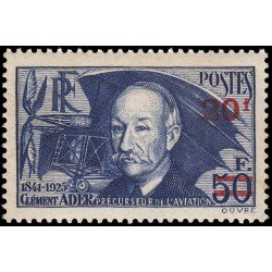 France Francia 493 1940 Nuevo valor en sobrecarga Clement Ader MNH France Francia 493 1940 Nuevo valor en sobrecarga Clement Ader MNH