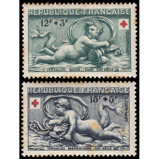 France Francia 937/38 1952 A favor de la Cruz Roja MH France Francia 937/38 1952 A favor de la Cruz Roja MH