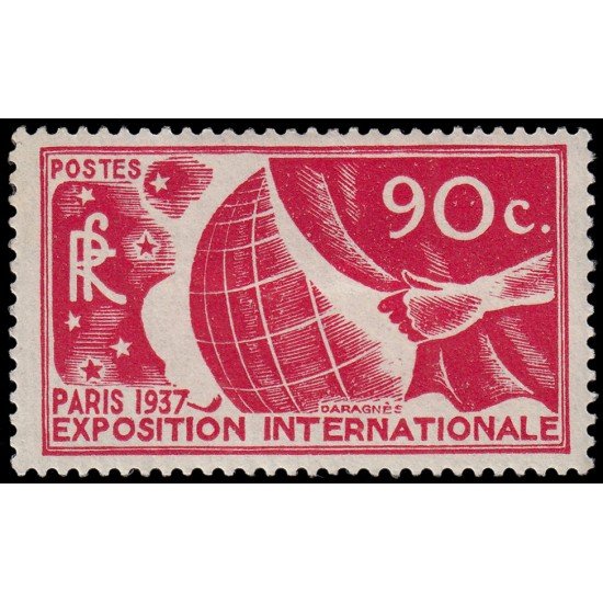 France Francia 326 1936 Exposición Internacional de Paris MNH France Francia 326 1936 Exposición Internacional de Paris MNH