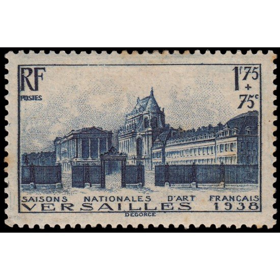 France Francia 379 1938 Pro Sesiones nacionales de arte francés Castillo de Versalles MH France Francia 379 1938 Pro Sesiones nacionales de arte francés Castillo de Versalles MH