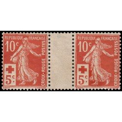 France Francia 147B Cruz Roja Red Cross Semeuse 1914 MNH France Francia 147B Cruz Roja Red Cross Semeuse 1914 MNH