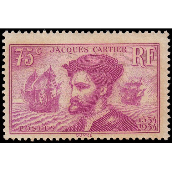 France Francia 296 1934 Jacques Cartier MH France Francia 296 1934 Jacques Cartier MH