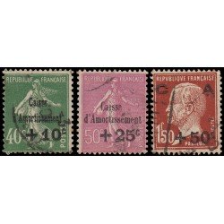 France Francia 253/55 1929 Semeuse, Pasteur Usados France Francia 253/55 1929 Semeuse, Pasteur Usados