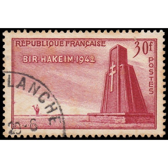 France Francia 925 1952 10 aniv. de la victoria de Bir Hakeim (Libia) Usados France Francia 925 1952 10 aniv. de la victoria de Bir Hakeim (Libia) Usados