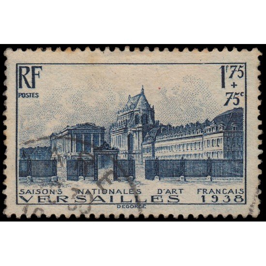 France Francia 379 1938 Pro Sesiones nacionales de arte francés Castillo de Versalles Usado France Francia 379 1938 Pro Sesiones nacionales de arte francés Castillo de Versalles Usado