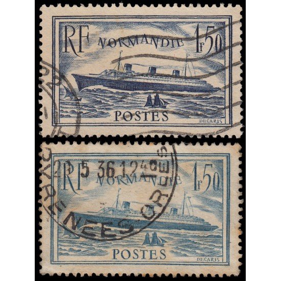 France Francia 299/00 1935-36 Transatlántico Normandía Usados France Francia 299/00 1935-36 Transatlántico Normandía Usados