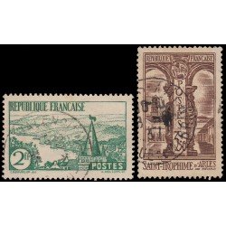 France Francia 301/02 1935 Lugares y monumentos Río Bretón Saint Trophime Usados France Francia 301/02 1935 Lugares y monumentos Río Bretón Saint Trophime Usados