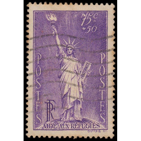 France Francia 309 1936 Pro refugiados políticos Estatua de la Libertad Usado France Francia 309 1936 Pro refugiados políticos Estatua de la Libertad Usado
